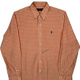 Ralph Lauren Checked Shirt - Large Orange Cotton