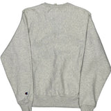 Reverse Weave Champion College Sweatshirt - Small Grey Cotton