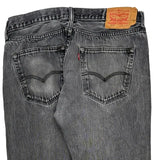 501 Levis Jeans - 36W 30L Grey Cotton