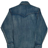 Wrangler Denim Shirt - Small Blue Cotton
