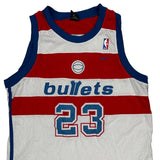Michael Jordan Nike Washington Bullets Jersey - Large Blue Polyester