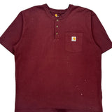 Carhartt T-Shirt - XL Burgundy Cotton