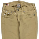 True Religion Slim Fit Jeans - 26W UK 4 Beige Cotton