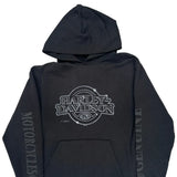 Lake Of The Ozarks Harley Davidson Graphic Hoodie - Medium Black Cotton Blend