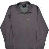 Harley Davidson 1/4 Zip - XL Grey Cotton Blend