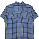 Gant Checked Short Sleeve Shirt - XL Blue Cotton Blend
