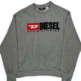 Diesel Spellout Sweatshirt - Medium Gray Cotton