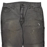 Dickies Double Knee Carpenter Trousers - 36W 30L Grey Cotton