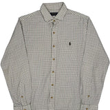 Polo By Ralph Lauren Checked Shirt - Medium White Cotton