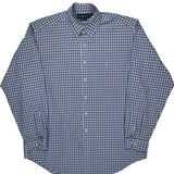 Ralph Lauren Checked Shirt - XL Blue Cotton
