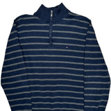 Tommy Hilfiger 1/4 Zip - Large Blue Cotton