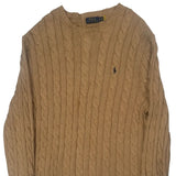 Polo By Ralph Lauren Cable Knit Sweater - XL Beige Cotton