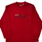 Fila Spellout Fleece - Large Red Polyester