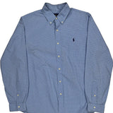 Ralph Lauren Checked Shirt - Large Blue Cotton