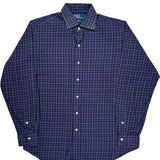 Regent Polo By Ralph Lauren Checked Flannel Shirt - Large Green Cotton