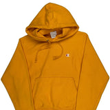 Reverse Weave Champion Hoodie - Small Yellow Cotton