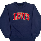 Age 6 Levis Spellout Sweatshirt - XS Navy Cotton