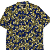 Exofficio Floral Hawaiian Shirt - Large Yellow Cotton