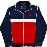 American Flag Polo By Ralph Lauren Track Jacket - 2XL Navy Cotton