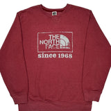 Since 1968 The North Face Sweatshirt - Large Red Cotton Blend