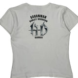 Savannah Harley Davidson Graphic T-Shirt - Large White Cotton