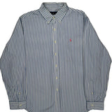 Ralph Lauren Striped Shirt - XL Blue Cotton