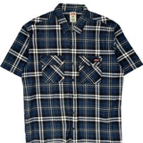 Dickies Checked Flannel Shirt - XL Blue Cotton