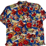 Riggings Floral Hawaiian Shirt - Large Multicoloured Cotton Blend