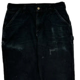 Carhartt Carpenter Pants - 34W 32L Black Cotton
