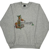 Ireland Screen Stars Graphic Sweatshirt - Large Gray Cotton Blend