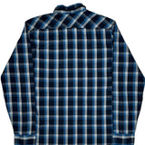 Levis Checked Flannel Shirt - Medium Blue Cotton