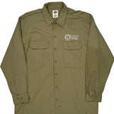 Township Of Chatham Public Works Dickies Shirt - Large Khaki Polyester Blend