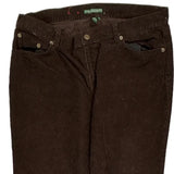 Ralph Lauren Cord Trousers - 32W UK 10 Brown Cotton