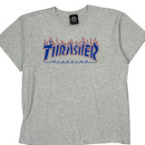 Magazine Thrasher Graphic T-Shirt - Large Gray Cotton