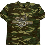 Collectors Edition Harley Davidson Camo T-Shirt - Large Camo Cotton