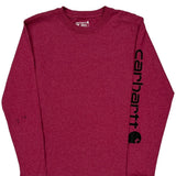 Carhartt Long Sleeve T-Shirt - XS Red Cotton