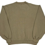 90s Blank Made In USA Russell Athletic Sweatshirt - Medium Khaki Cotton