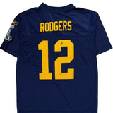 Age 10-12 Green Bay Packers Reebok Nfl Football Jersey - Medium Blue Polyester