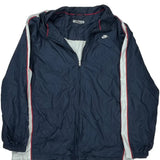 Nike Striped Windbreaker - XL Red Polyester