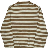 Tommy Hilfiger Striped Sweater - Small Beige Cotton