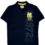 1972 All City King Ecko Unltd Graphic Polo Shirt - XL Navy Cotton