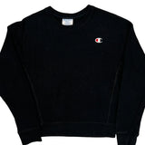Reverse Weave Champion Sweatshirt - Small Black Cotton