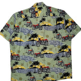 Motorcycle Unbranded Graphic Hawaiian Shirt - XL Multicoloured Cotton