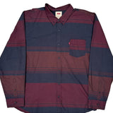 Levis Striped Shirt - 2XL Blue Cotton