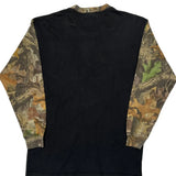 Deer Print Realtree Camo Long Sleeve T-Shirt - Large Black Cotton