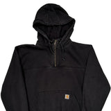 Carhartt Hoodie - Large Black Cotton Blend
