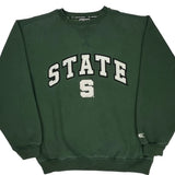 State Colesseum College Sweatshirt - Medium Green Cotton