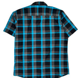 Quiksilver Checked Short Sleeve Shirt - 2XL Blue Cotton