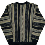 Unbranded Striped Sweater - Large Black Acrylic