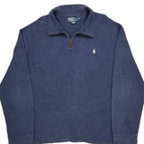 Polo By Ralph Lauren 1/4 Zip - 2XL Blue Cotton